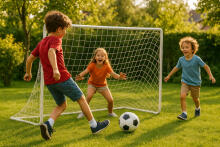 Divu futbola vārtu komplekts ar tīklu 180x122 cm MultiGarden