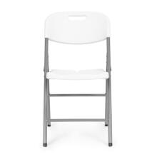 Set of 2 folding chairs, HDPE material, white color