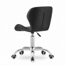 Swivel office chair with wide backrest, eco-leather, black