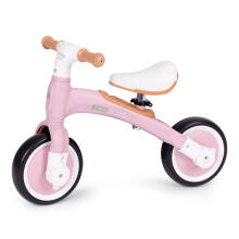 Balance bike with pedals - training side wheels 3in1 pink ECOTOYS