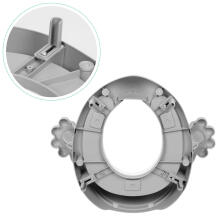 Eco Toys Art.PP104 Grey Tualetes sēdeklis bērniem ar rokturiem, mīksts spilvens, pelēks,