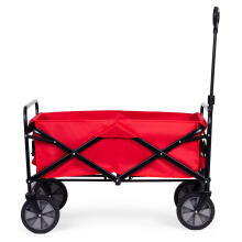 Foldable transport trolley, large garden beach trolley, red, 47x105 cm, MultiGarden