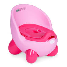 Potty toilet seat for children, removable insert, non-slip legs, pink, ECOTOYS