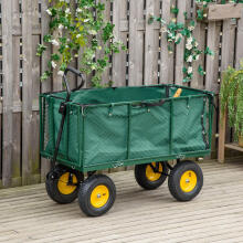 Garden transport cart, 400 kg, for tractor, opening side panels, large inflatable wheels, MultiGarden