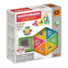 MAGFORMERS Xl Neon 14 Set 710904286  Magnētisks konstruktors