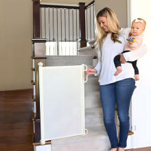 Safety gate barrier roller, 180 cm, protective for stairs and doors, beige, ECOTOYS