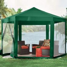 Garden commercial pavilion tent, 2x2x2 m, with mosquito net, green, MultiGarden