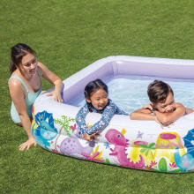 Inflatable children's paddling pool with canopy purple INTEX 57470-DINO