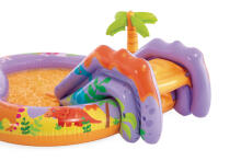 Inflatable pool for children water playground 201x157x69 cm slide fountain dinosaur INTEX 56139