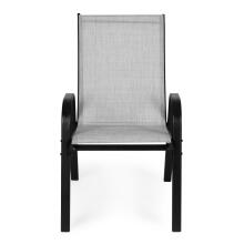 Set of 2 Garden Chairs for Terrace or Balcony Light Grey MultiGarden
