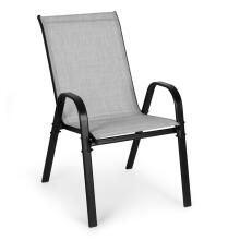 Set of 2 Garden Chairs for Terrace or Balcony Light Grey MultiGarden