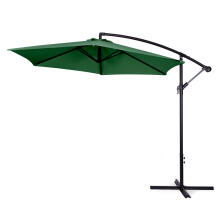 Large Garden Parasol with Cantilever Arm, Foldable 3 m, Green, 6 Ribs MultiGarden