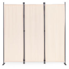 Folding 3-Panel Garden and Room Divider 167x164 cm Beige MultiGarden