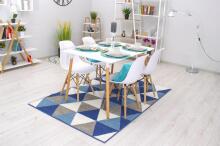 Rectangular wooden dining table 120cm x 80cm - white