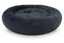 Universal plush bed for dogs and cats, 60 cm - dark gray
