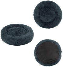 Universal plush bed for Dogs and Cats, 80 cm, dark gray