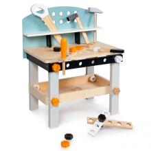 Wooden Kids Workbench Tool Table with 38 Pieces ECOTOYS