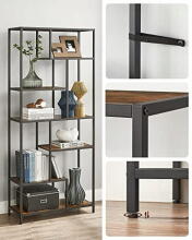 Modern bookcase for the living room with 6 shelves