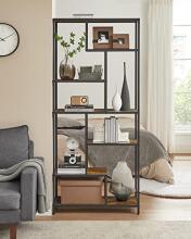 Modern bookcase for the living room with 6 shelves