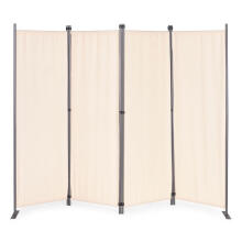 Folding 4-Panel Garden and Room Divider 167x216 cm Beige MultiGarden