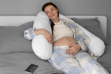 La Bebe™ Rich Satin Nursing Maternity Pillow Art.15622  30x104 cm