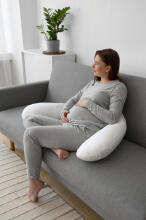 La Bebe™ Rich Linen Nursing Maternity Pillow Art.12631  30x104 cm