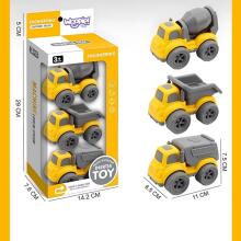 WOOPIE 3-in-1 Construction Vehicles Set: Garbage Truck, Concrete Mixer, Dump Truck