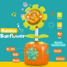 WOOPIE Sunflower Electric Bubble Machine with Light and Sound Effects
