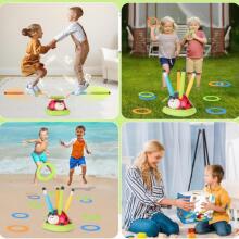 WOOPIE 3-in-1 Dexterity Game Rocket Launcher Jump Rope Target Throw Ladybug