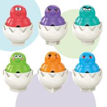 WOOPIE Puzzle Sorter Montessori Saskaņo formas Priecīgie cāļi Olas 6gab
