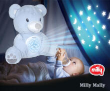 MILLY MALLY Plush Toy with Projector Milly Bear Blue