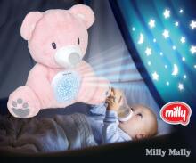 MILLY MALLY Plush Toy with Projector Milly Bear Pink