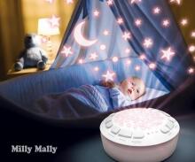 MILLY MALLY Plush Toy with Projector Milly Bear Pink