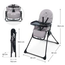 Детский стул KINDERKRAFT BINCI серый