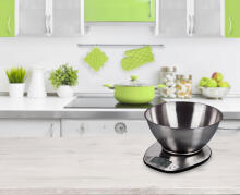 Electronic kitchen scale with a bowl ELDOM WK320S, steel