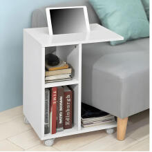 Coffee table bedside table on wheels organizer