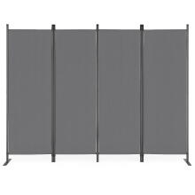 Folding 4-Panel Garden and Room Divider 167x216 cm Grey MultiGarden