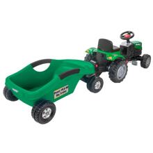 WOOPIE Pedal Tractor Big PowerTrac with XXL Trailer