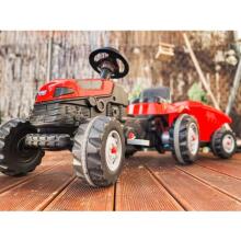 WOOPIE Pedal Tractor Farmer GoTrac MAXI with Trailer Silent Wheels