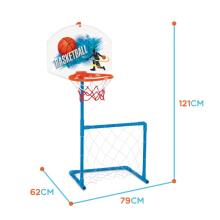 WOOPIE 2-in-1 Basketball and Soccer Goal Set + Ball