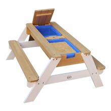 AXI Picnic Table Nick with Bench and Umbrella and Water/Sand Containers