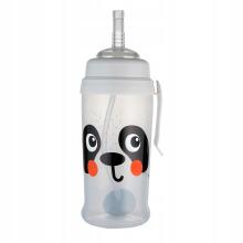 CANPOL BABIES neizlejamā sporta pudele ar salmiņu BabiesBoo panda, 270 ml, 56/510_whi