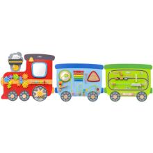 VIGA Wooden Sensory-Manipulative Board EDU Train