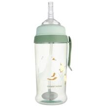 CANPOL 56/510_gre No-Spill Bottle with Straw and Weight 350ml GOOSE