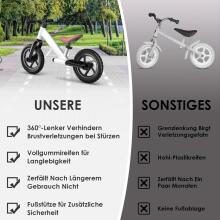 Zwoos Balance Bike Art.255173 White  Children's bicycle - runner with metal frame