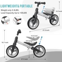Mncylion Balance Bike Bobike Art.255174 Grey Children's bicycle - runner with metal frame