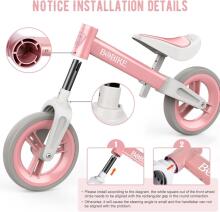Mncylion Balance Bike Bobike Art.255176 Pink Children's bicycle - runner with metal frame