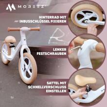 Moreez Balance Bike Art.255179 Black Детский велосипед - бегунок с металлической рамой