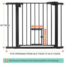 Comomy Door Safety Gate Art.255190 Black Security Gate