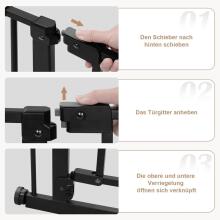 Woltu Door Safety Gate Art.255191 Black Security Gate